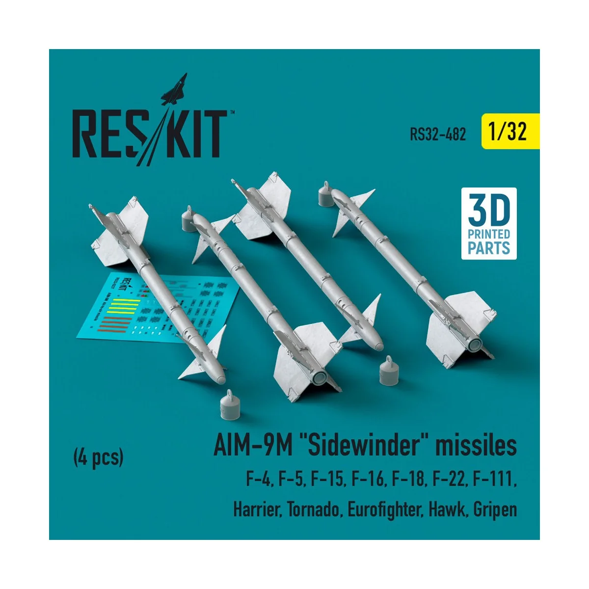 AIM-9M Sidewinder missiles (4 pcs) (F-4, F-5, F-15, F-16, F-18, F-2...