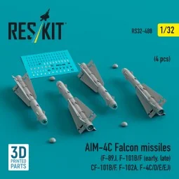 AIM-4C Falcon missiles (4 pcs) (F-89J, F-101B/F (early, late), CF-1...