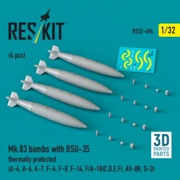 Mk.83 bombs with BSU-35 thermally protected (4 pcs) (A-4, A-6, A-7,...