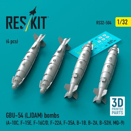GBU-54 (LJDAM) bombs (4 pcs) (A-10C, F-15E, F-16C/D, F-22A, F-35A, ...