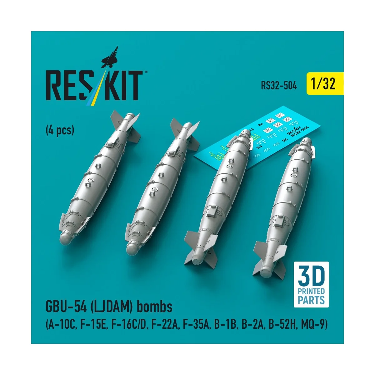 GBU-54 (LJDAM) bombs (4 pcs) (A-10C, F-15E, F-16C/D, F-22A, F-35A, ...