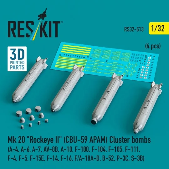 Mk 20 Rockeye II (CBU-59 APAM) Cluster bombs (A-4, A-6, A-7, AV-8B,...