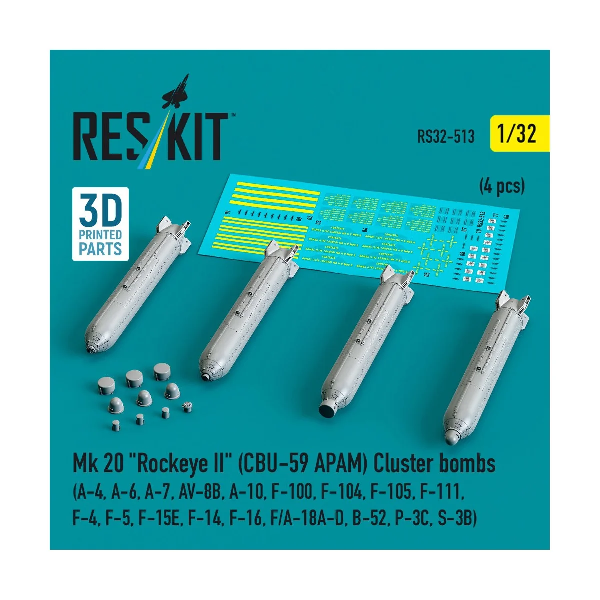 Mk 20 Rockeye II (CBU-59 APAM) Cluster bombs (A-4, A-6, A-7, AV-8B,...