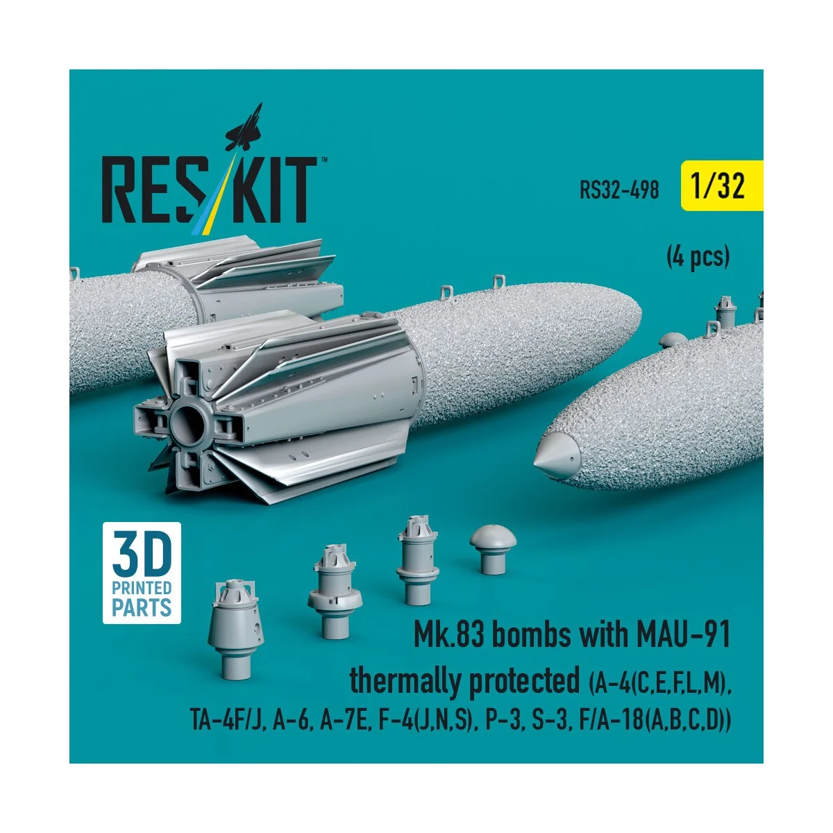 Mk.83 bombs with MAU-91 thermally protected (4 pcs) (A-4(C, E, F, L...