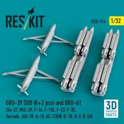 GBU-39 SDB (8 pcs) and BRU-61 (2 pcs) (Su-27, MiG-29, F-16, F-15E, ...