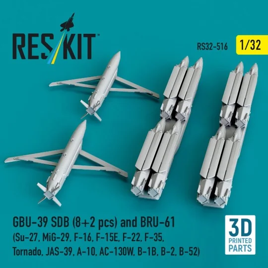 GBU-39 SDB (8 pcs) and BRU-61 (2 pcs) (Su-27, MiG-29, F-16, F-15E, ...