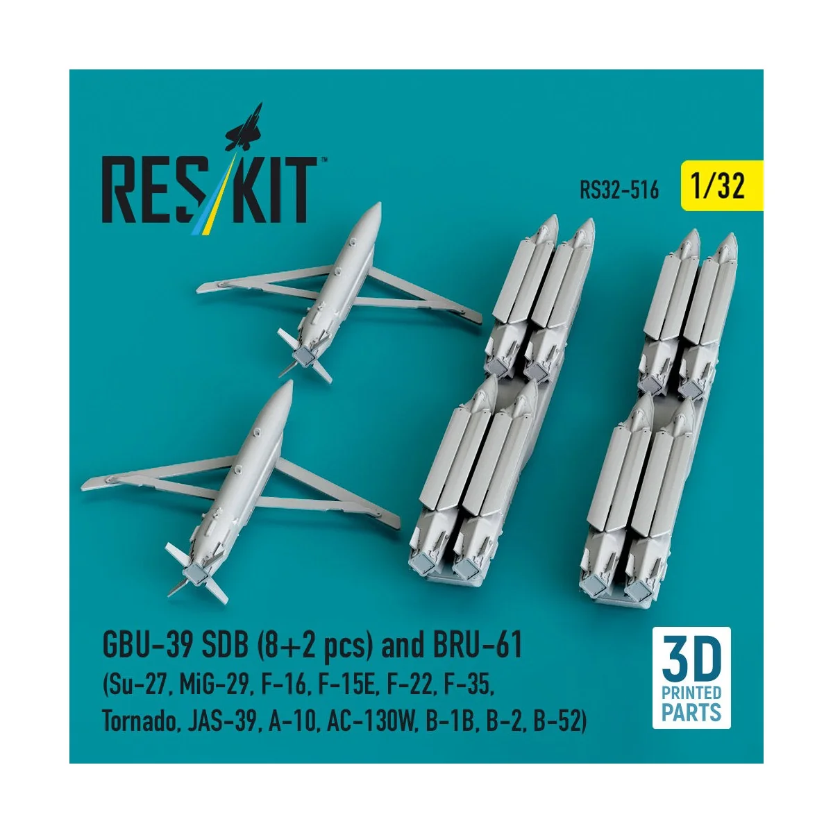 GBU-39 SDB (8 pcs) and BRU-61 (2 pcs) (Su-27, MiG-29, F-16, F-15E, ...