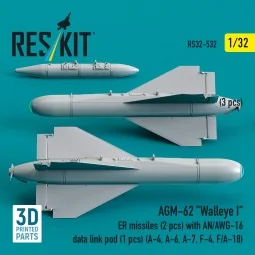 AGM-62 Walleye I ER missiles (2 pcs) with AN/AWG-16 data link pod (...