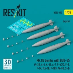 Mk.83 bombs with BSU-35 (4 pcs) (A-3B, A-4, A-6E, A-7, F-4C/D, F-8,... 2