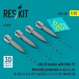 Mk.83 bombs with MAU-91 thermally protected (4 pcs) (A-4(C, E, F, L... 2