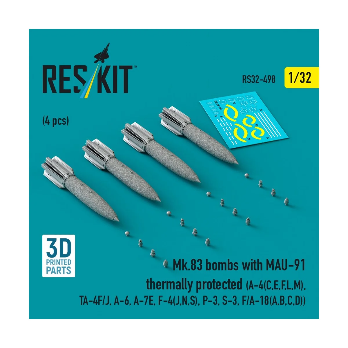 Mk.83 bombs with MAU-91 thermally protected (4 pcs) (A-4(C, E, F, L...