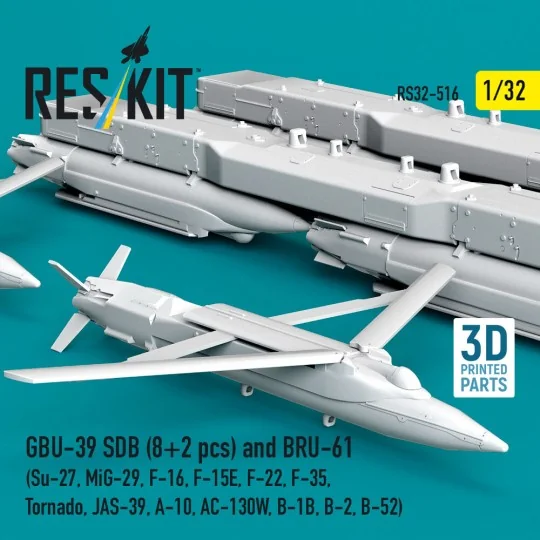 GBU-39 SDB (8 pcs) and BRU-61 (2 pcs) (Su-27, MiG-29, F-16, F-15E, ...