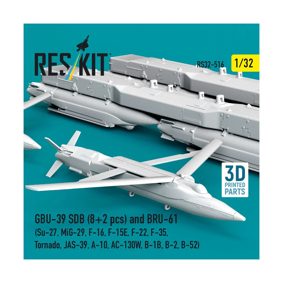GBU-39 SDB (8 pcs) and BRU-61 (2 pcs) (Su-27, MiG-29, F-16, F-15E, ...
