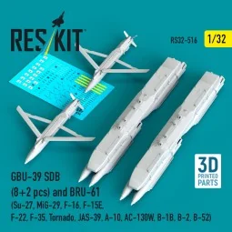 GBU-39 SDB (8 pcs) and BRU-61 (2 pcs) (Su-27, MiG-29, F-16, F-15E, ...