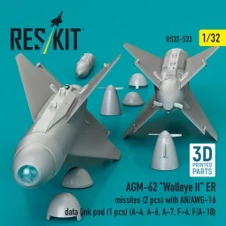 AGM-62 Walleye II ER missiles (2 pcs) with AN/AWG-16 data link pod ...
