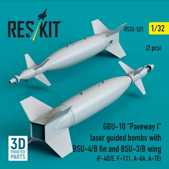 GBU-10 Paveway I laser guided bombs with BSU-4/B fin and BSU-3/B wi...