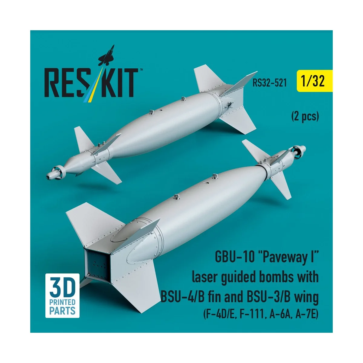 GBU-10 Paveway I laser guided bombs with BSU-4/B fin and BSU-3/B wi...
