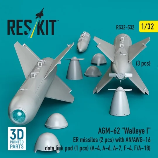 AGM-62 Walleye I ER missiles (2 pcs) with AN/AWG-16 data link pod (...