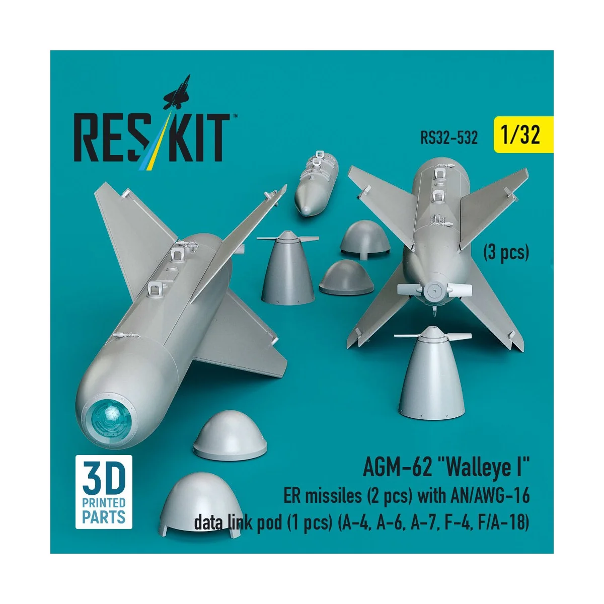 AGM-62 Walleye I ER missiles (2 pcs) with AN/AWG-16 data link pod (...
