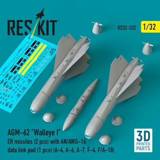 AGM-62 Walleye I ER missiles (2 pcs) with AN/AWG-16 data link pod (...