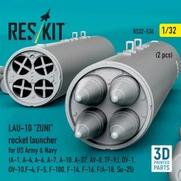LAU-10 ZUNI rocket launcher for US Army & Navy (2 pcs) (A-1, A-4, A...