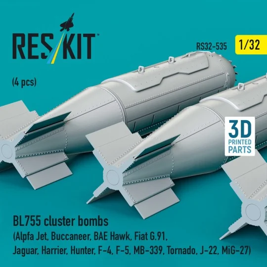 BL755 cluster bombs (4 pcs) (Alpfa Jet, Buccaneer, BAE Hawk, Fiat G...