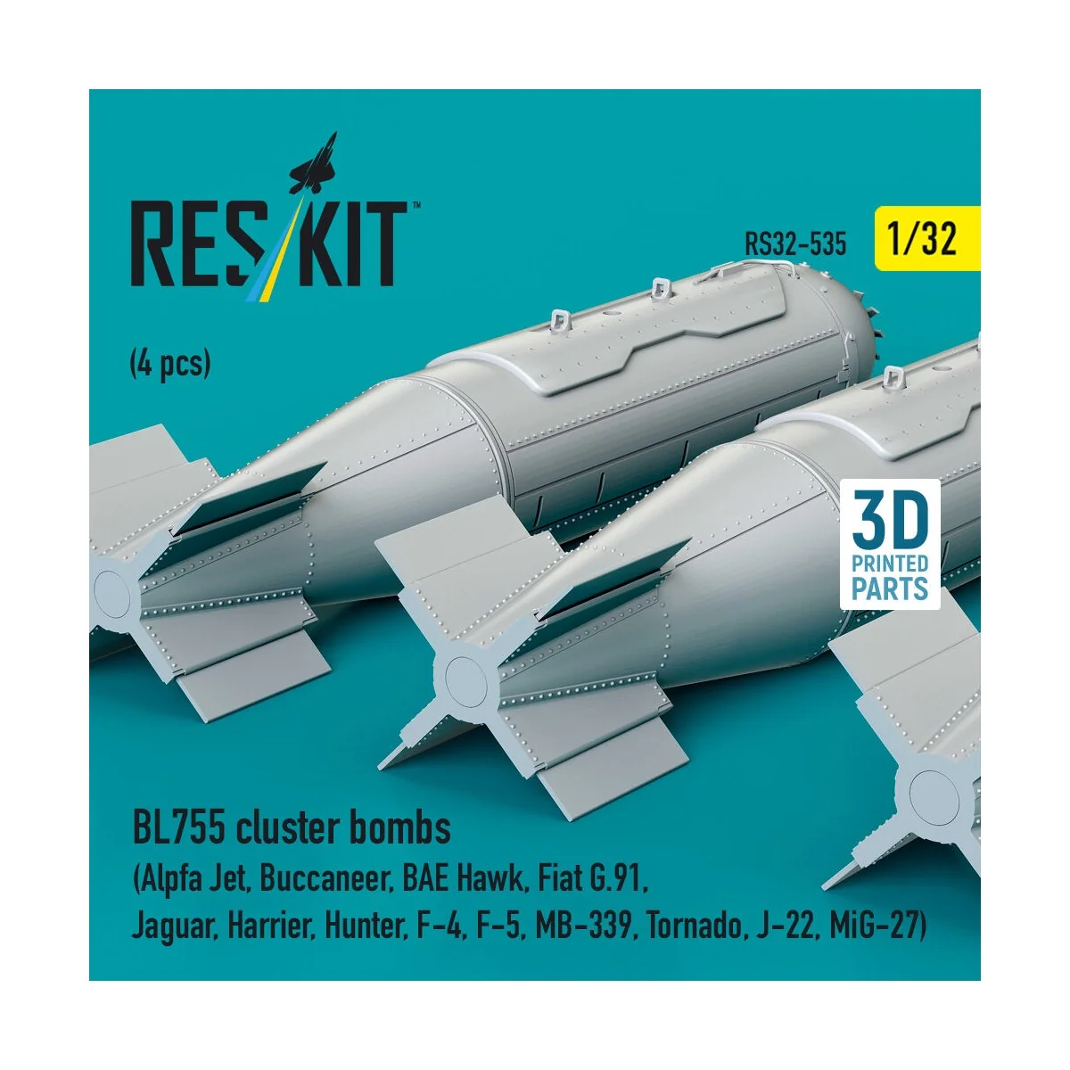 BL755 cluster bombs (4 pcs) (Alpfa Jet, Buccaneer, BAE Hawk, Fiat G...