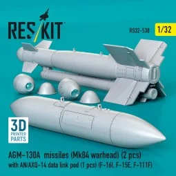 AGM-130A missiles (Mk84 warhead) (2 pcs) with AN/AXQ-14 data link p...