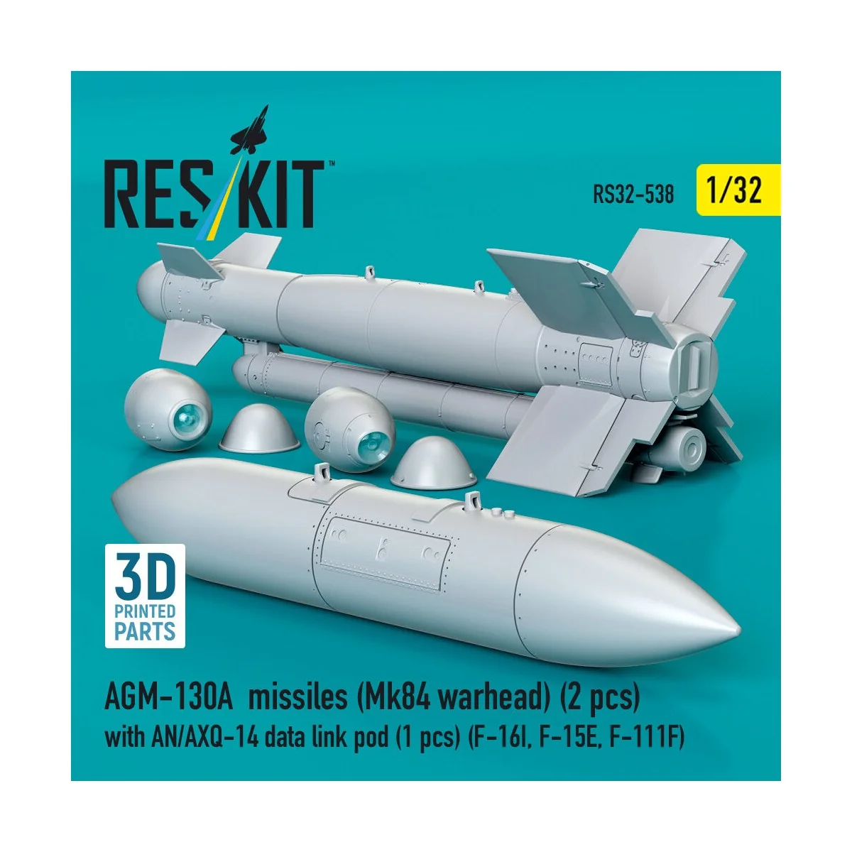 AGM-130A missiles (Mk84 warhead) (2 pcs) with AN/AXQ-14 data link p...