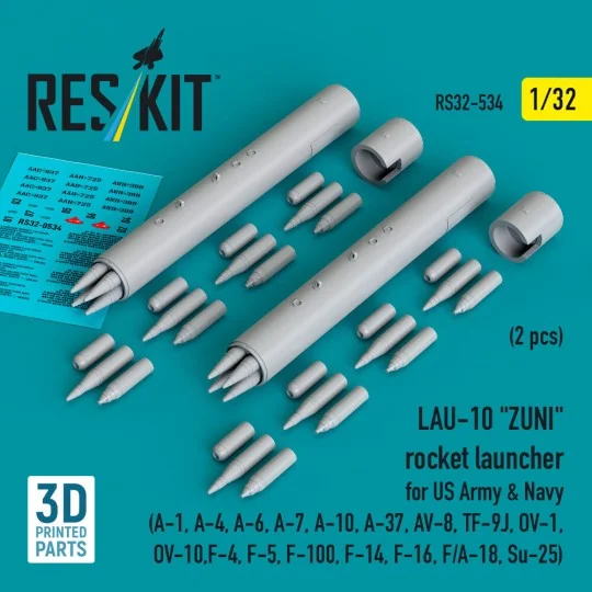 LAU-10 ZUNI rocket launcher for US Army & Navy (2 pcs) (A-1, A-4, A...