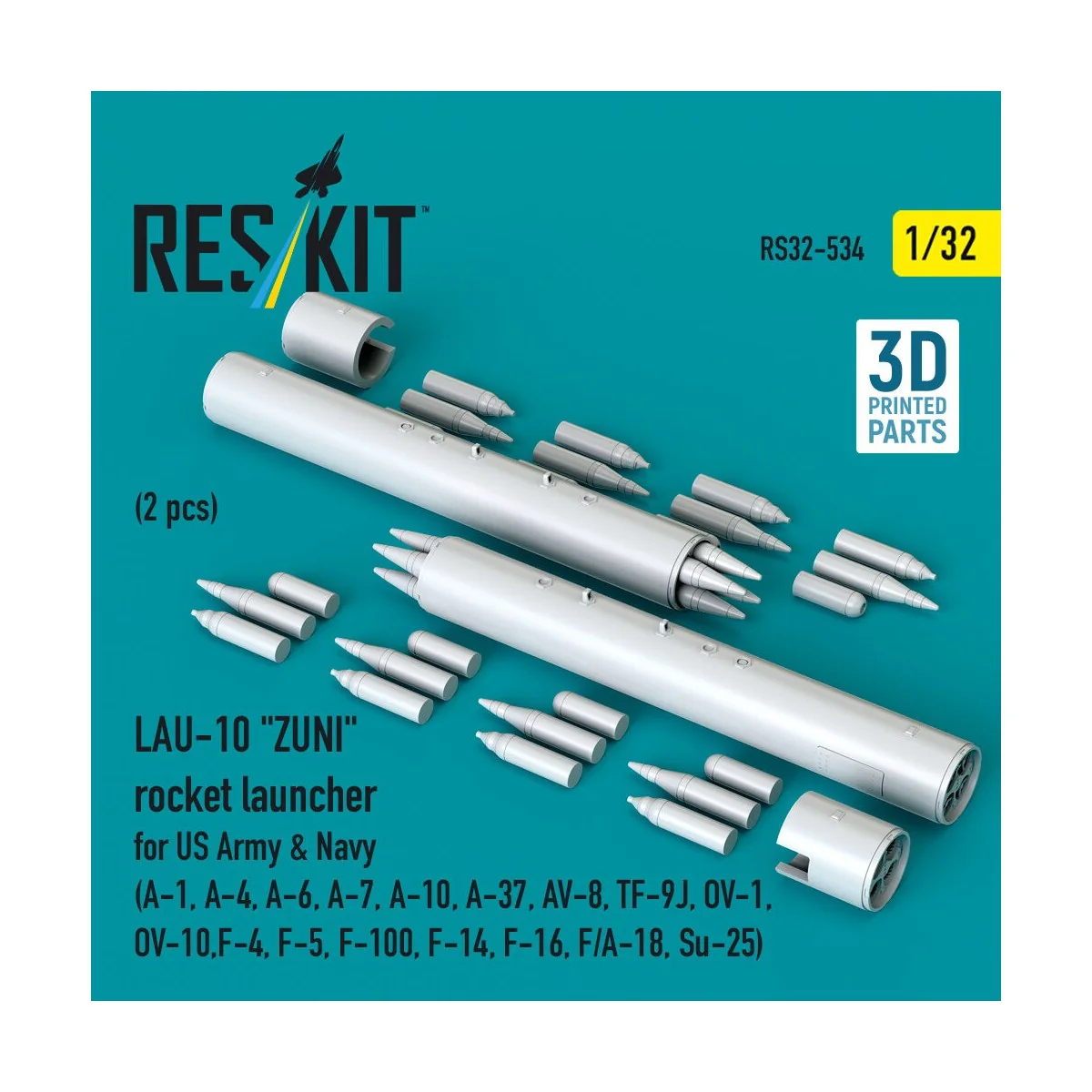 LAU-10 ZUNI rocket launcher for US Army & Navy (2 pcs) (A-1, A-4, A...