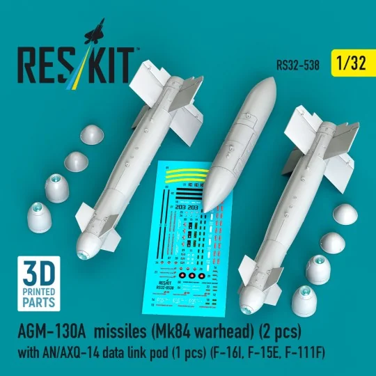 AGM-130A missiles (Mk84 warhead) (2 pcs) with AN/AXQ-14 data link p...