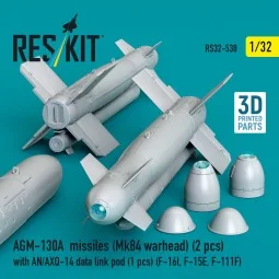 AGM-130A missiles (Mk84 warhead) (2 pcs) with AN/AXQ-14 data link p... 2