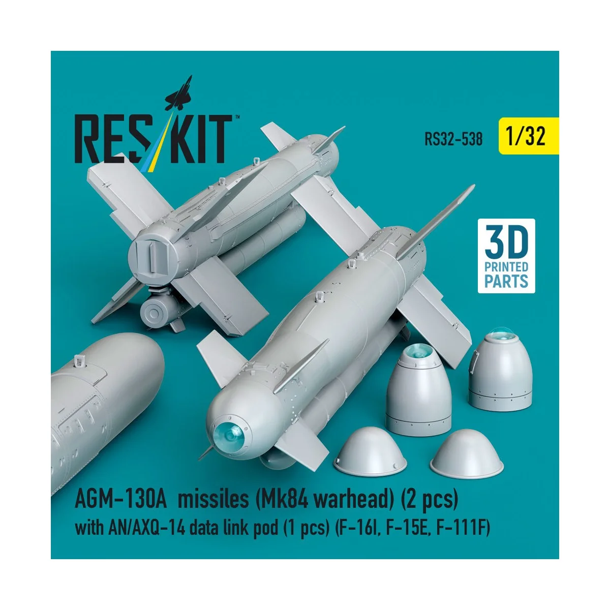 AGM-130A missiles (Mk84 warhead) (2 pcs) with AN/AXQ-14 data link p...