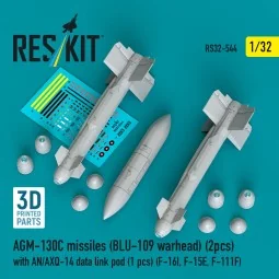 AGM-130C missiles (BLU-109 warhead) (2 pcs) with AN/AXQ-14 data lin...