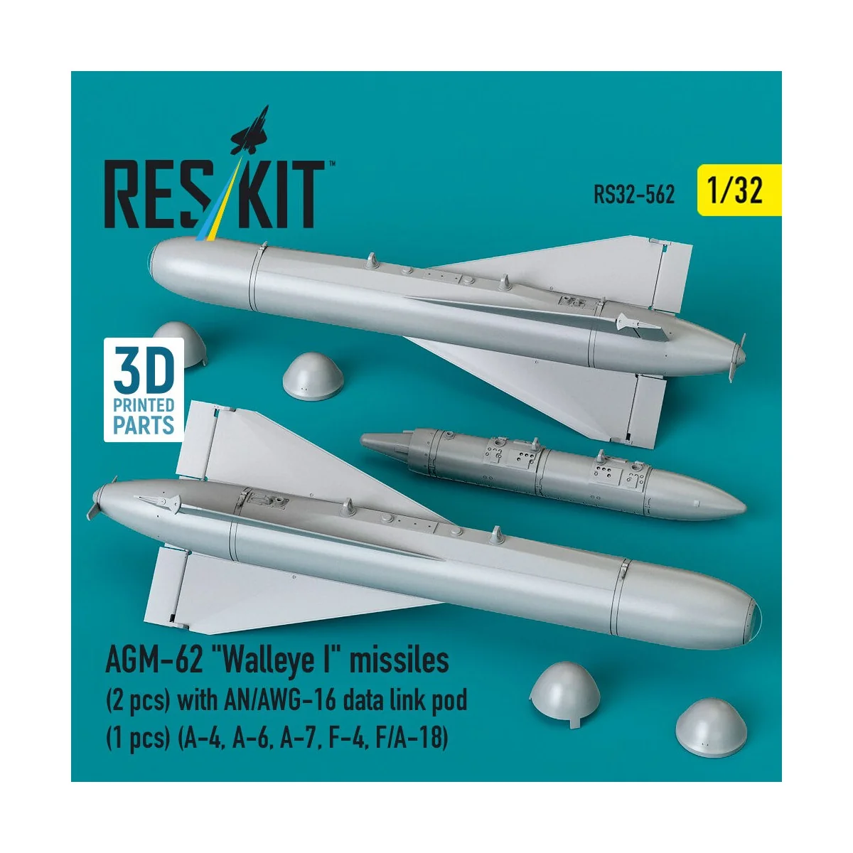 AGM-62 Walleye I missiles (2 pcs) with AN/AWG-16 data link pod (1 p...