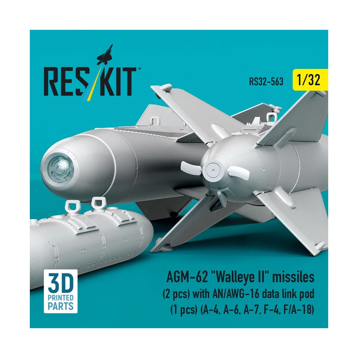 AGM-62 Walleye II missiles (2 pcs) with AN/AWG-16 data link pod (1 ...