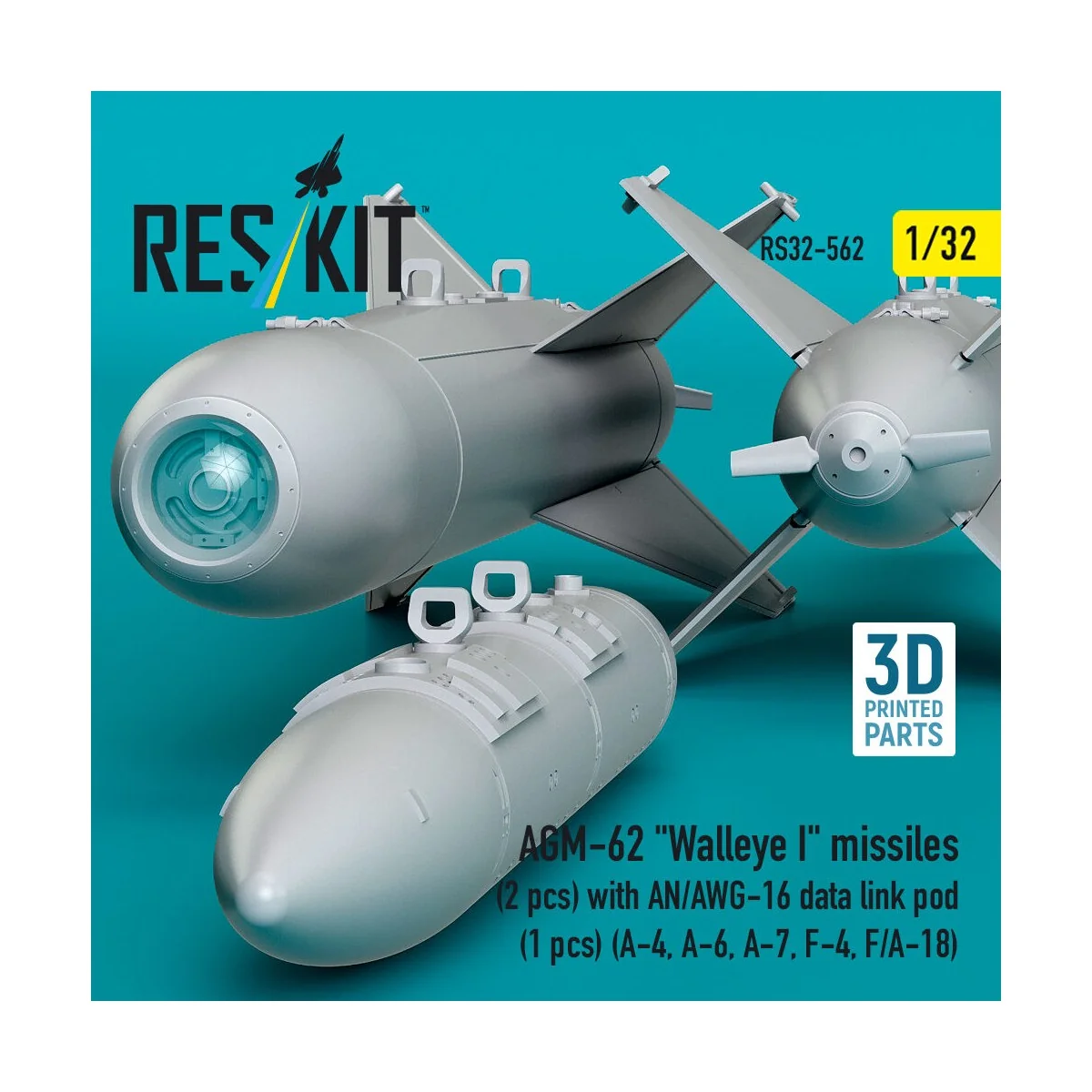 AGM-62 Walleye I missiles (2 pcs) with AN/AWG-16 data link pod (1 p...