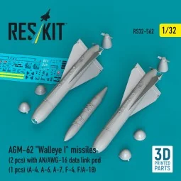 AGM-62 Walleye I missiles (2 pcs) with AN/AWG-16 data link pod (1 p...