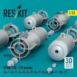 OFAB-100-120 bombs (8 pcs) (Su-7, Su-17, Su-24, Su-25, Su-27, Su-30...