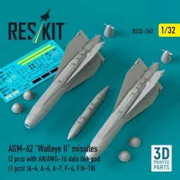 AGM-62 Walleye II missiles (2 pcs) with AN/AWG-16 data link pod (1 ...