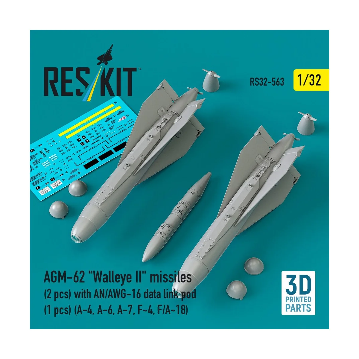 AGM-62 Walleye II missiles (2 pcs) with AN/AWG-16 data link pod (1 ...