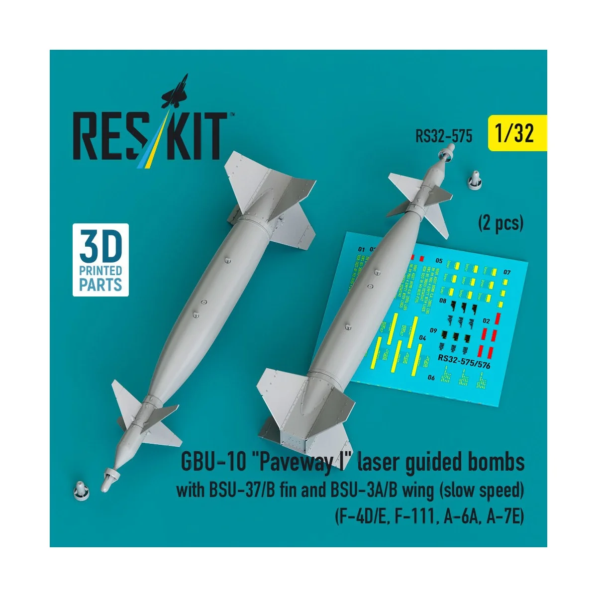 GBU-10 Paveway I laser guided bombs with BSU-37/B fin and BSU-3A/B ...