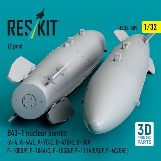 B43-1 nuclear bombs (2 pcs) (A-4, A-6A/E, A-7C/E, B-47B/E, B-58A, F...