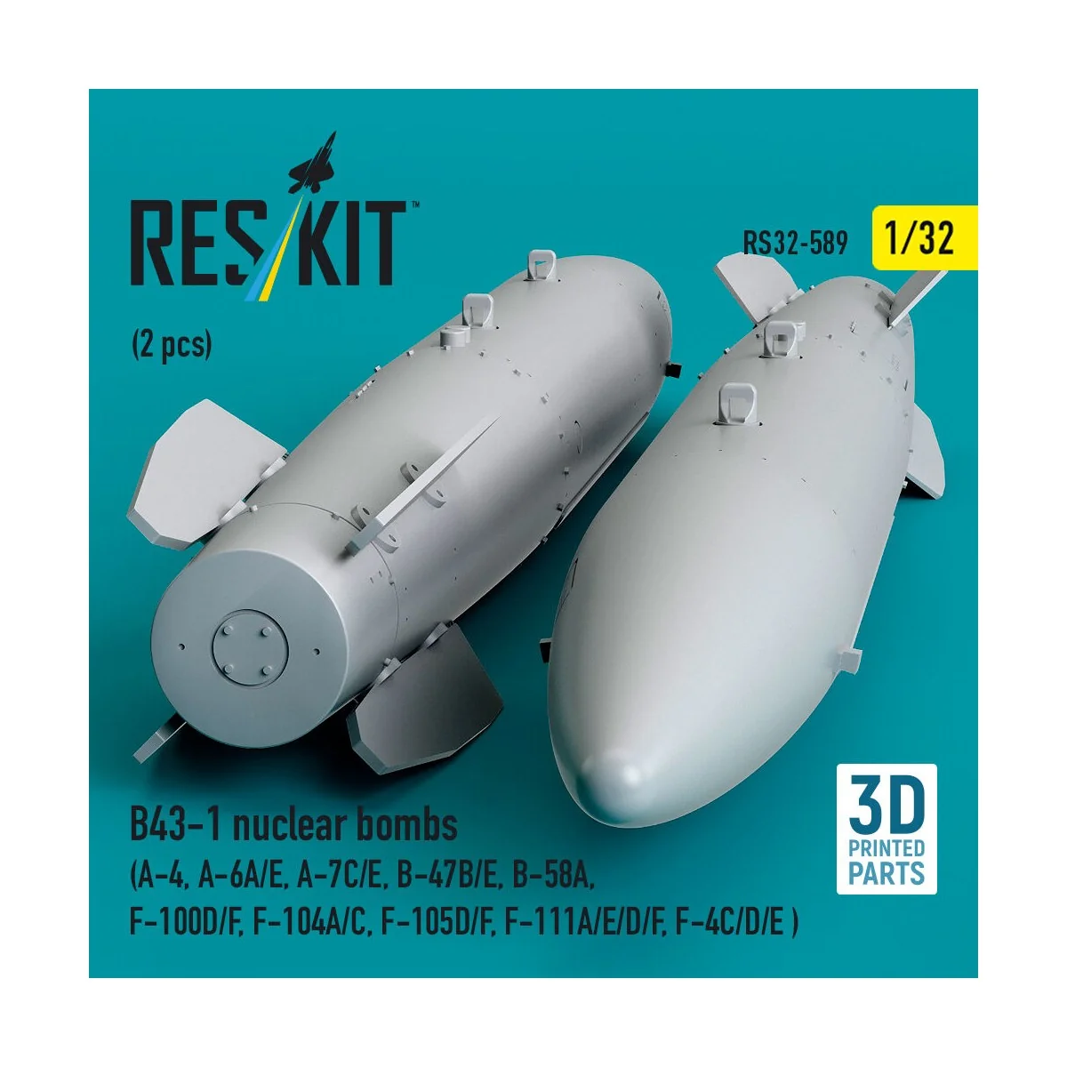 B43-1 nuclear bombs (2 pcs) (A-4, A-6A/E, A-7C/E, B-47B/E, B-58A, F...