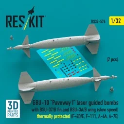 GBU-10 Paveway I laser guided bombs with BSU-37/B fin and BSU-3A/B ...