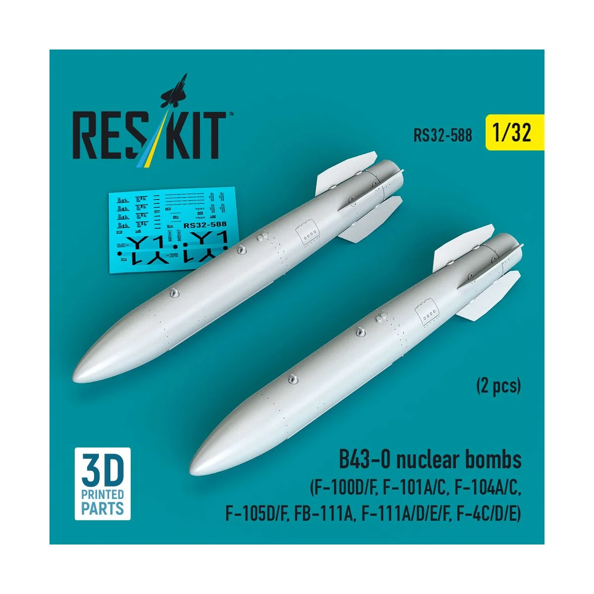 B43-0 nuclear bombs (2 pcs) (F-100D/F, F-101A/C, F-104A/C, F-105D/F...