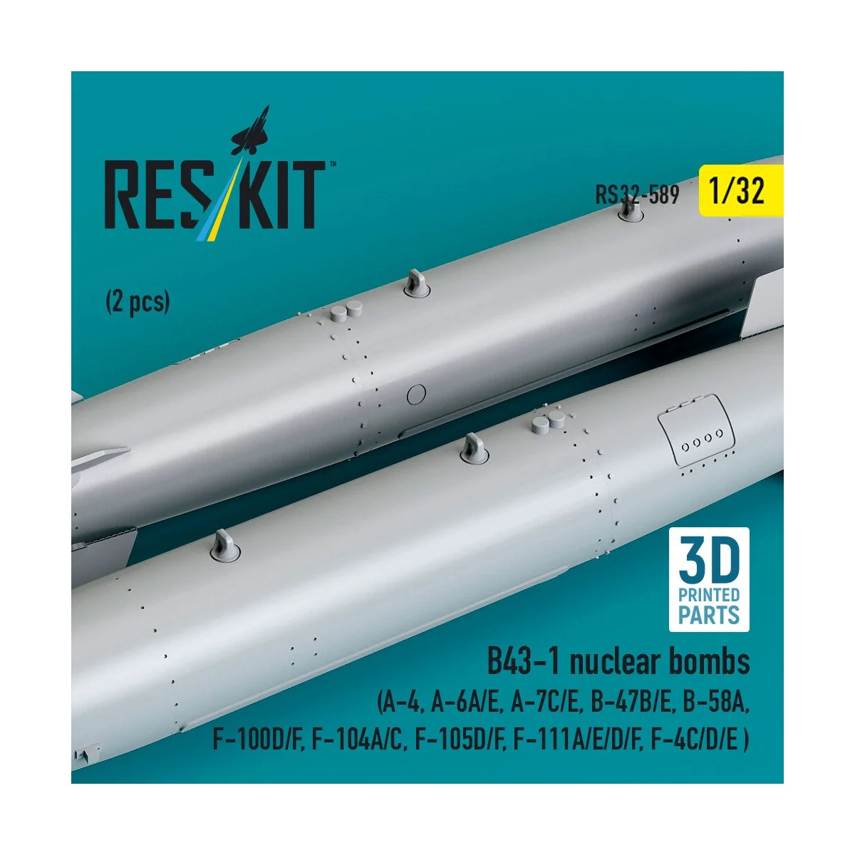 B43-1 nuclear bombs (2 pcs) (A-4, A-6A/E, A-7C/E, B-47B/E, B-58A, F...