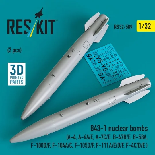B43-1 nuclear bombs (2 pcs) (A-4, A-6A/E, A-7C/E, B-47B/E, B-58A, F...