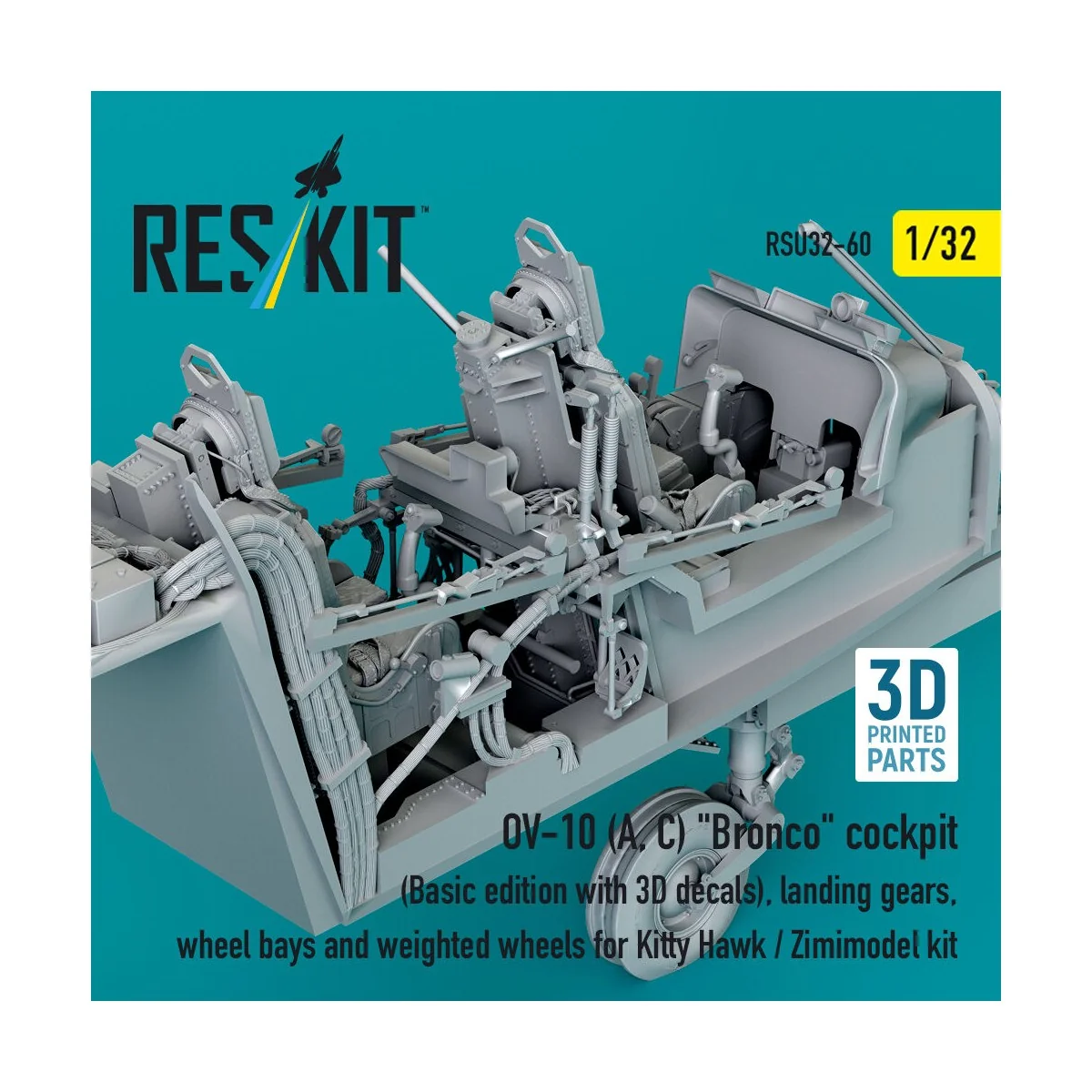 OV-10 (A, C) Bronco cockpit (Basic edition with 3D decals), landing...